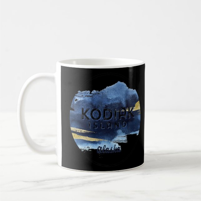 Kodiak Insel Alaska Wasserfarbe Design Reisende So Kaffeetasse (Links)