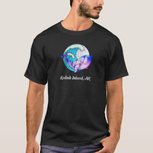 Kodiak Island Ak Japanisch Paint Geometric Orca Ki T-Shirt