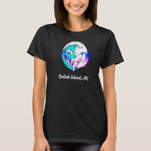 Kodiak Island Ak Japanisch Paint Geometric Orca Ki T-Shirt