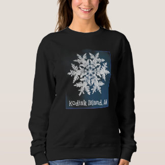 Kodiak Island Ak Snowflake für Skier & Snowboarder Sweatshirt