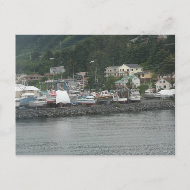 Kodiak Island Fischerboote Postkarte (Vorderseite)