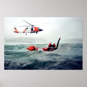 Kodiak Rescue Schwimmer - Küstenwache Poster