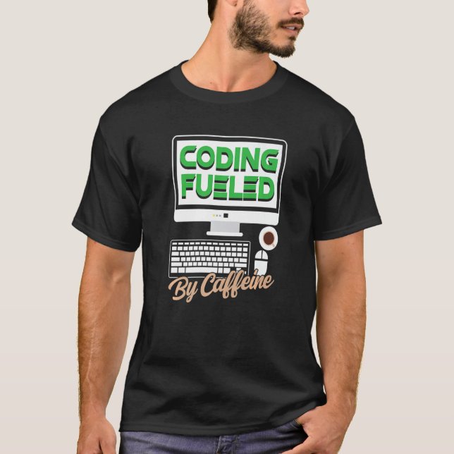 Kodierung durch den Programmcode der Coffein-Redew T-Shirt (Vorderseite)