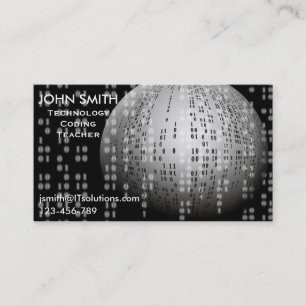 Kodierungstechnologielehrer oder -tutor visitenkarte