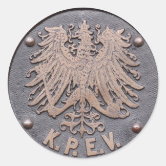 Koeniglich Preussische Eisenbahn-Verwaltung Runder Aufkleber