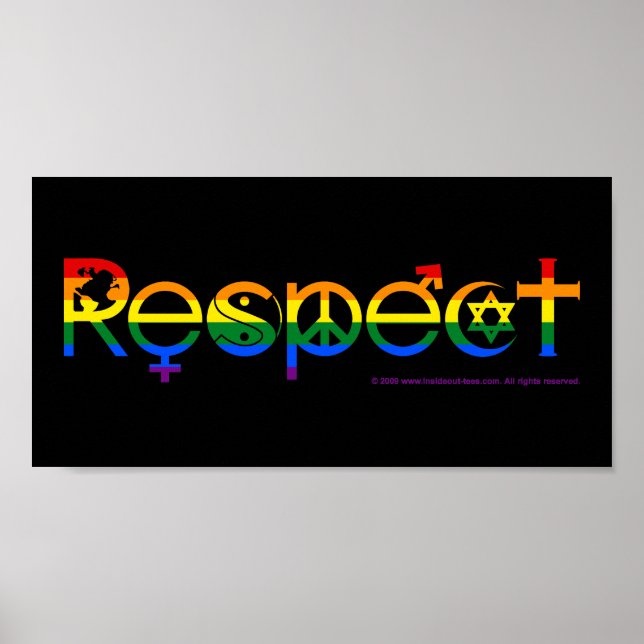 Koexistenz mit Respekt vor LGBT-Gay Pride Poster (Vorne)