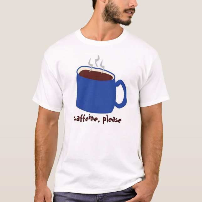 Koffein-Blau T-Shirt (Vorderseite)