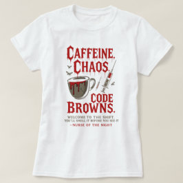 Koffein, Chaos & Code Browns Sonnenuntergang T-Shirt