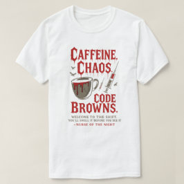 Koffein, Chaos & Code Browns Sonnenuntergang T-Shirt