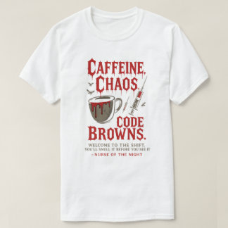 Koffein, Chaos & Code Browns Sonnenuntergang T-Shirt