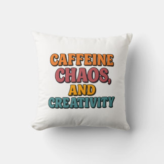 Koffein Chaos und Kreativität Kissen