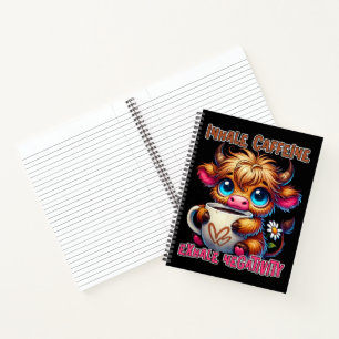 Koffein einatmen, Negativität ausatmen  Notizbuch