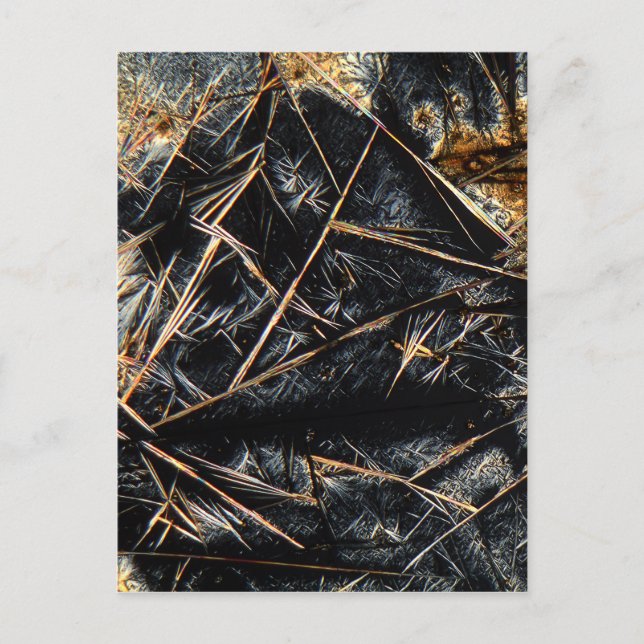 Koffein im Mikroskop Postkarte (Vorderseite)