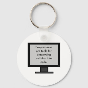 Koffein in Code Schlüsselanhänger