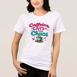 Koffein, Katzen und Chaos Tri-Blend Shirt