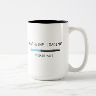 Koffein-Laden-Tasse Zweifarbige Tasse