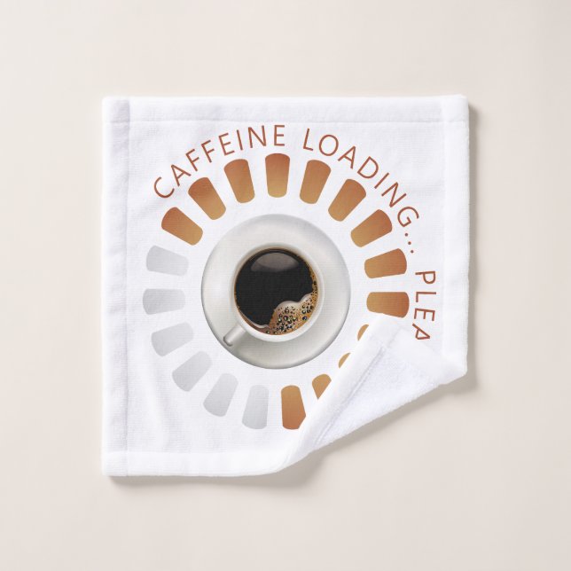 Koffein-Ladevorgang Badhandtuch Set (Waschlappen)