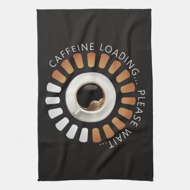 Koffein-Ladevorgang Geschirrtuch (Vertikal)