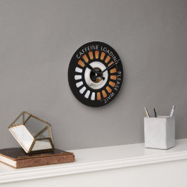 Koffein-Ladevorgang Runde Wanduhr