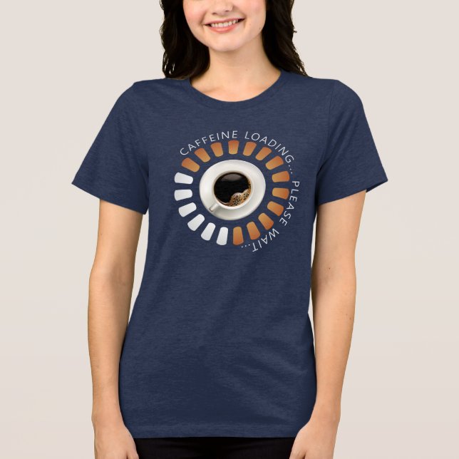 Koffein-Ladevorgang Tri-Blend Shirt (Vorderseite)