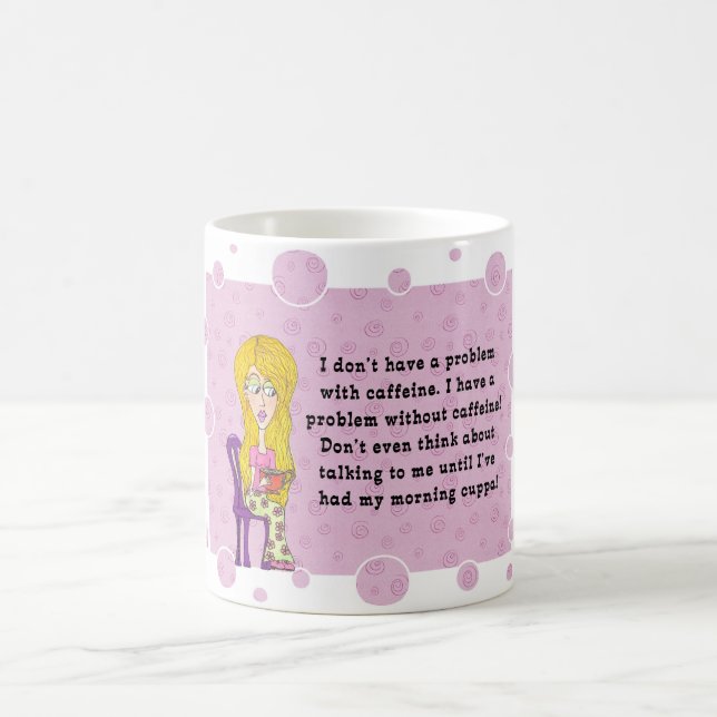 Koffein-Mädchen Kaffeetasse (Mittel)
