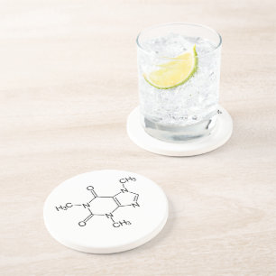 Koffein-Molekül-Chemie-Kaffee-Atome Getränkeuntersetzer
