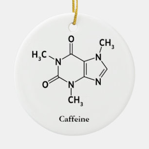 Koffein-Molekül-Chemie Süße Kaffeeliebhaber Keramikornament