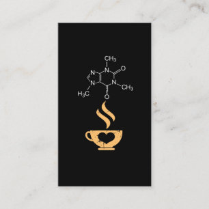 Koffein-Molekül-Geschenk Kaffeeliebhaber Wissensch Visitenkarte