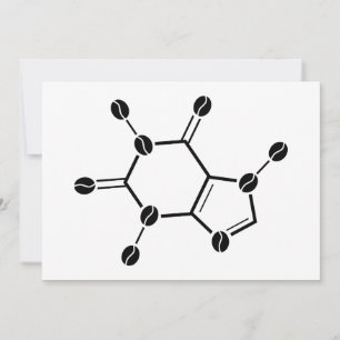 Koffein-Molekülbohnen Einladung