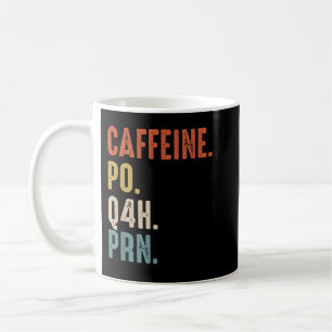 Koffein Po Q4h bei Bedarf  Lustige Krankenschweste Kaffeetasse