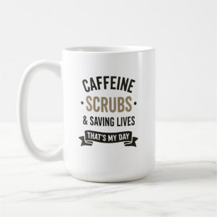 Koffein-Sanitäter-retten-Leben-Nurse-Zitat Kaffeetasse