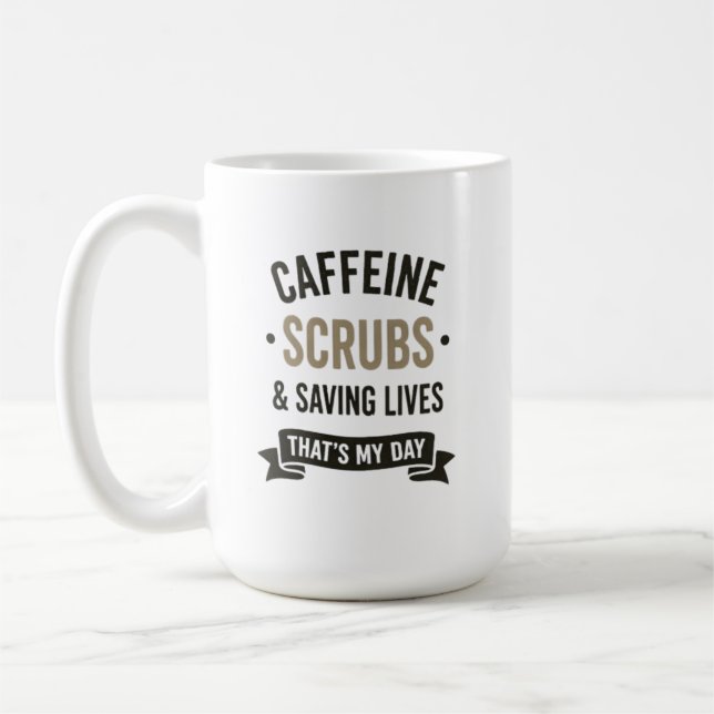 Koffein-Sanitäter-retten-Leben-Nurse-Zitat Kaffeetasse (Links)