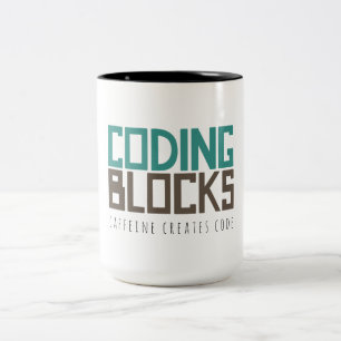 Koffein schafft Code Zweifarbige Tasse
