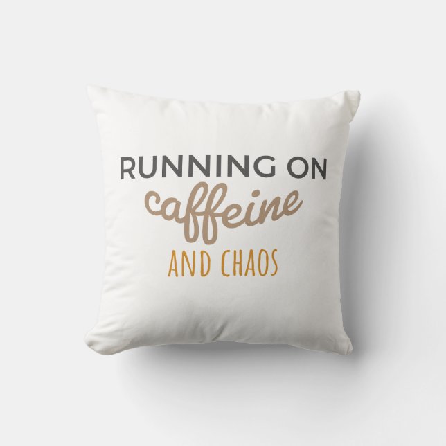 Koffein und Chaos Kissen (Vorderseite)