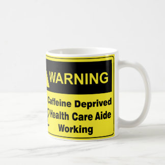 Koffein-warnender Gesundheitswesen-Berater Tasse
