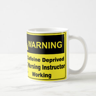 Koffein-warnender Krankenpflege-Lehrer Tasse