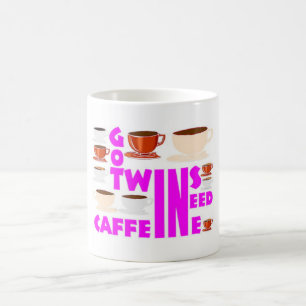 Koffein-Zwillinge für Mutter mit doppeltem Ärger Kaffeetasse
