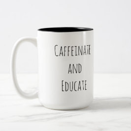 Koffeinat und Bildung Zweifarbige Tasse