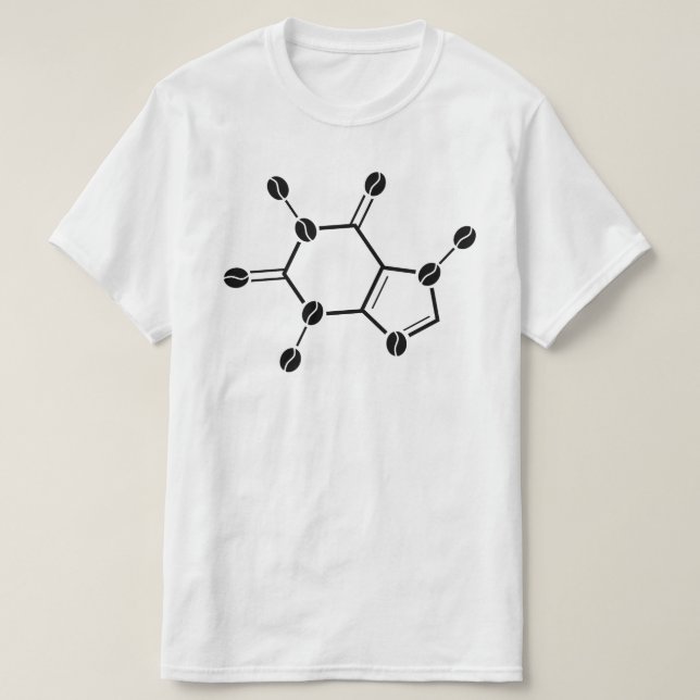 Koffeinbohnenmolekül T-Shirt (Design vorne)