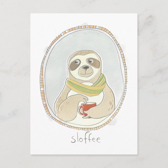 Koffeinierte Süsse | Sloffee Postkarte (Vorderseite)