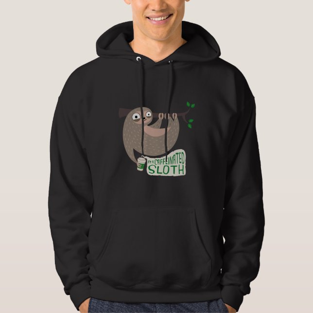 Koffeinierter Sloth 3630 Hoodie (Vorderseite)