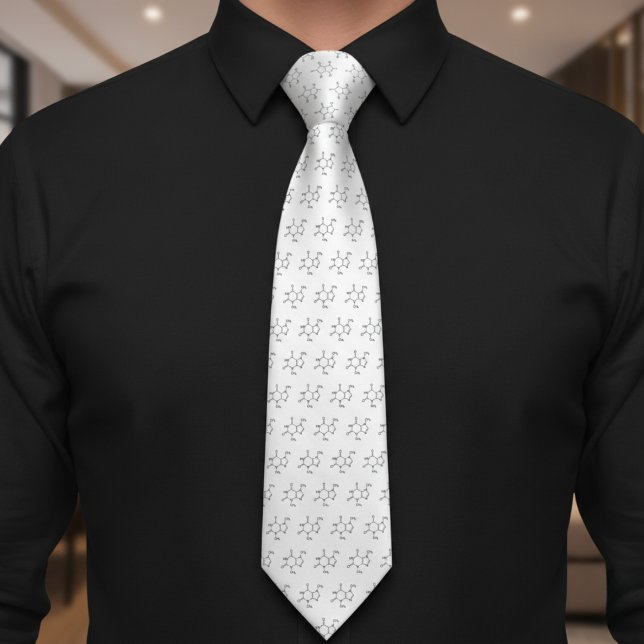 Koffeinmolekularbiologie Krawatte (Caffeine Molecule Science Neck Tie)