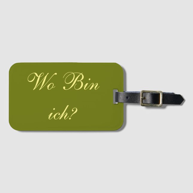 Kofferger - Wer bin ich? Gepäckanhänger (Vorderseite (Horizontal))