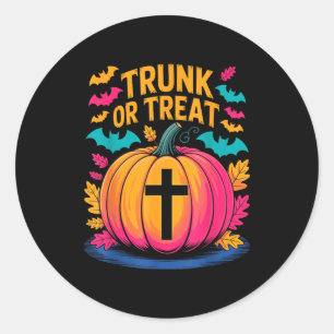 Kofferraum oder Behandlung Halloween-Kostüm Christ Runder Aufkleber