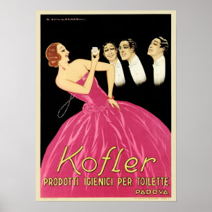 KOFLER Italienische Kosmetik Parfum Lotion Creme A Poster
