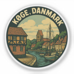 Køge Dänemark Altstadt Aufkleber