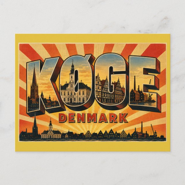 Køge Dänemark Altstadt Postkarte (Vorderseite)