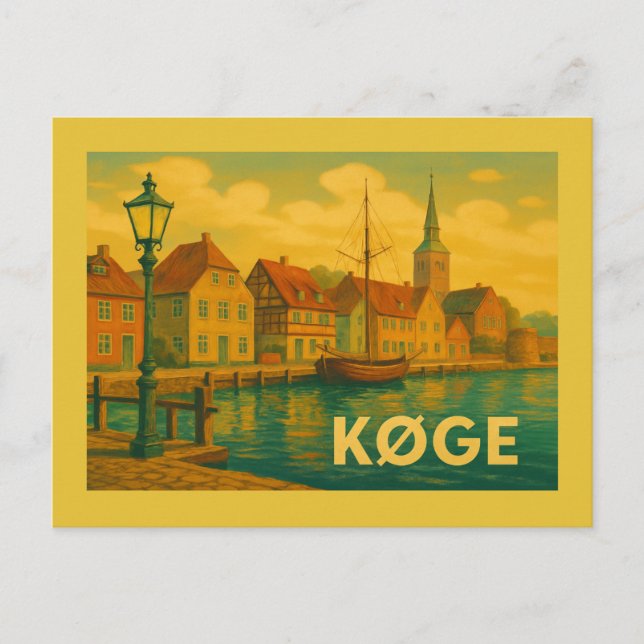 Køge Dänemark Altstadt Postkarte (Vorderseite)