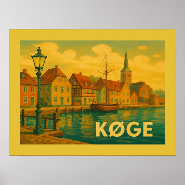 Køge Denmark Old Town Poster (Vorne)