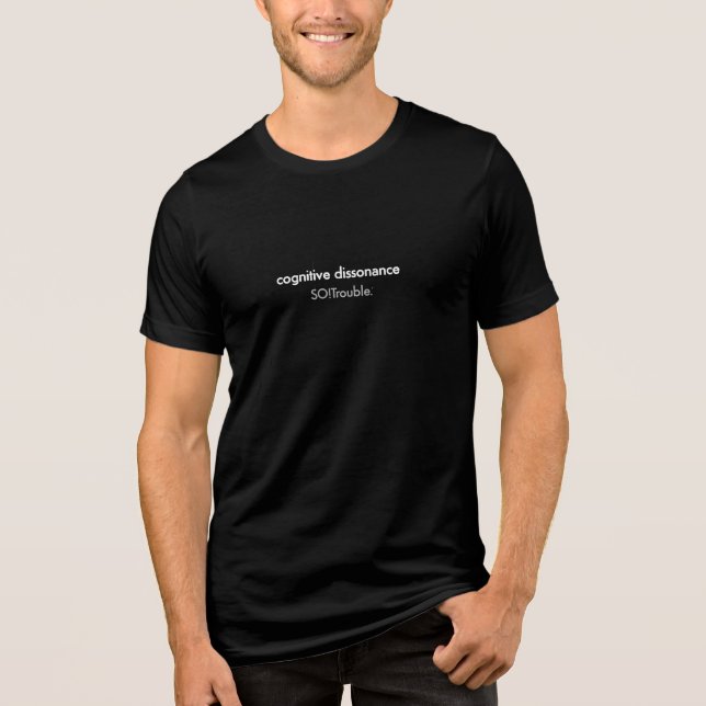 kognitive Dissonanz auf Schwarz Tri-Blend Shirt (Vorderseite)